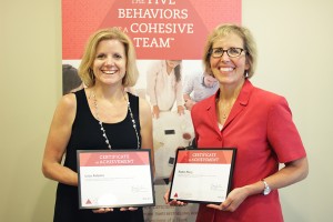 Robin and Lisa 5 Behaviors of a Cohesive Team Certified