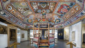 The Gwoździec synagogue and bimah reconstructions are now the centerpiece of the core exhibition of the POLIN Museum of the History of Polish Jews, Warsaw, Poland.