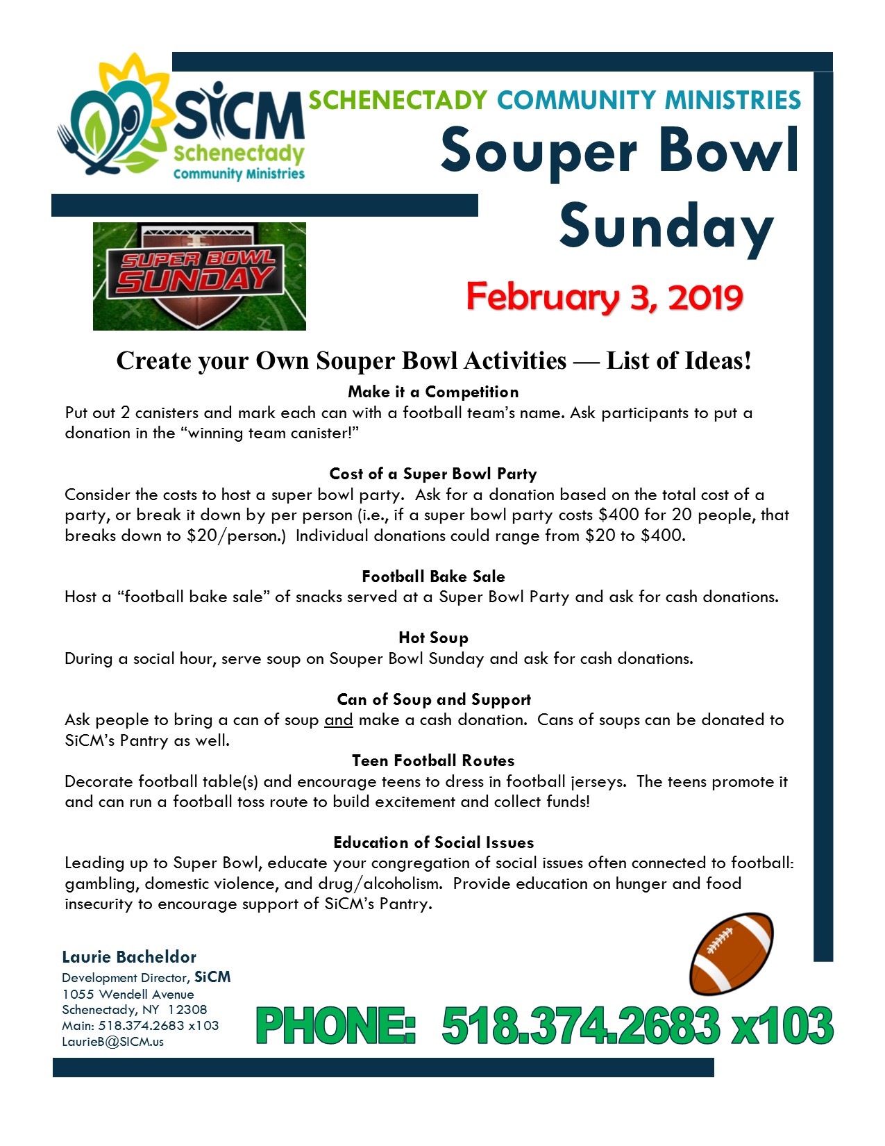 A challenge to collect the most donated food before Super Bowl