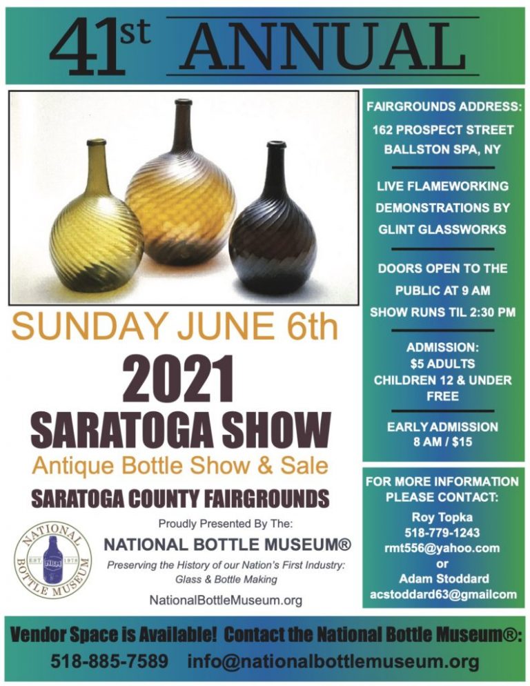 The National Bottle Museum Presents its 41th Annual Antique Bottle Show
