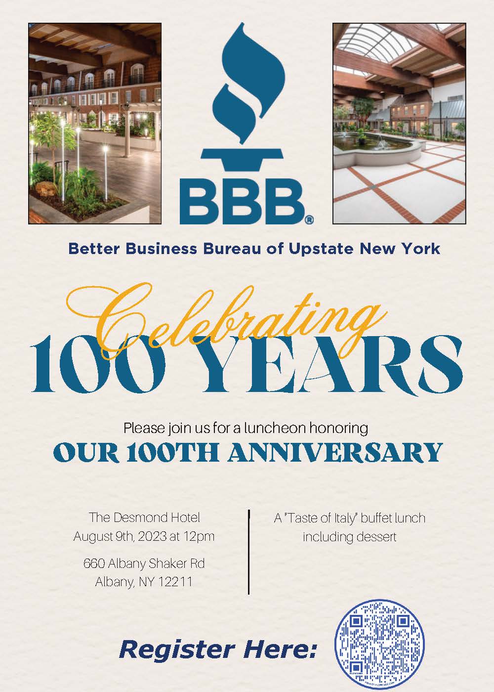 Better Business Bureau of Upstate NY Celebrates 100 years!